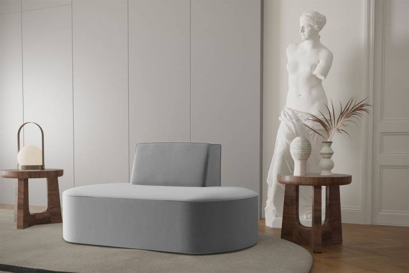 Sessel Designersessel MILOT in Stoff Opera Velvet Grau von Fun Moebel