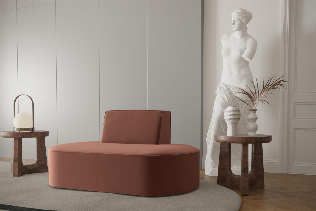 Sessel Designersessel MILOT in Stoff Opera Velvet Rotbraun Sessel Designersessel MILOT in Stoff Opera Velvet Rotbraun von Fun Moebel