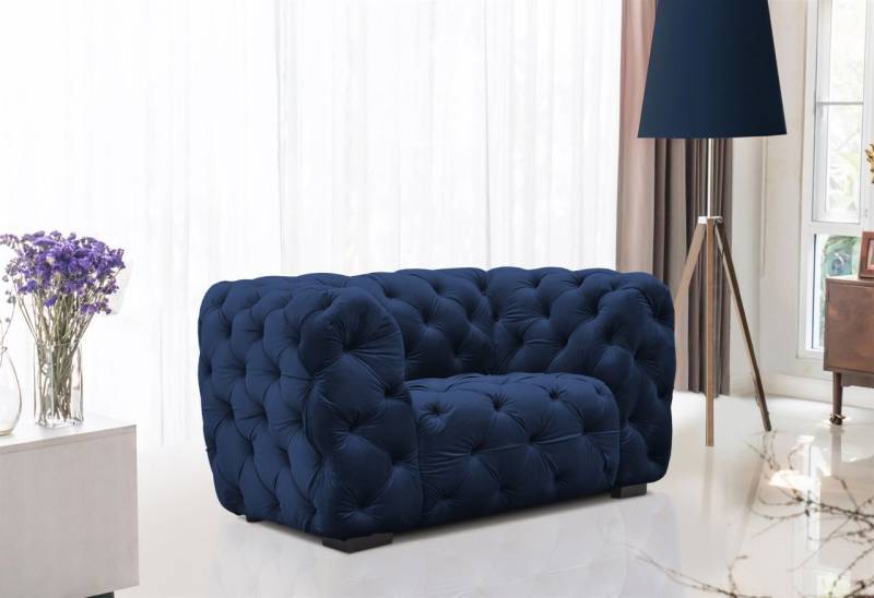 Sessel Designersessel NATALIE in Stoff Riviera Blau Sessel Designersessel NATALIE in Stoff Riviera Blau von Fun Moebel