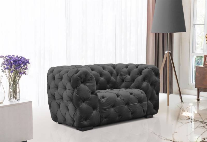 Sessel Designersessel NATALIE in Stoff Riviera Graphit von Fun Moebel