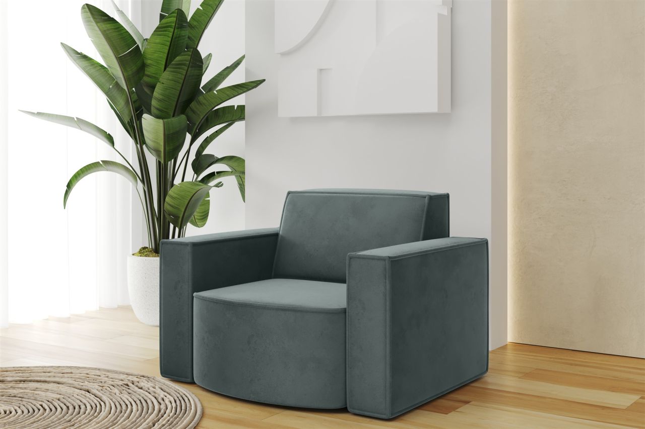 Sessel Designersessel PALMA in Stoff Opera Velvet Opalgrün Sessel Designersessel PALMA in Stoff Opera Velvet Opalgrün von Fun Möbel