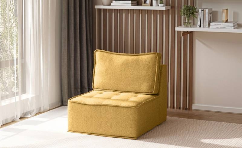 Sessel Designersessel SANDE XS Stoff Raven Honiggelb von Fun Möbel