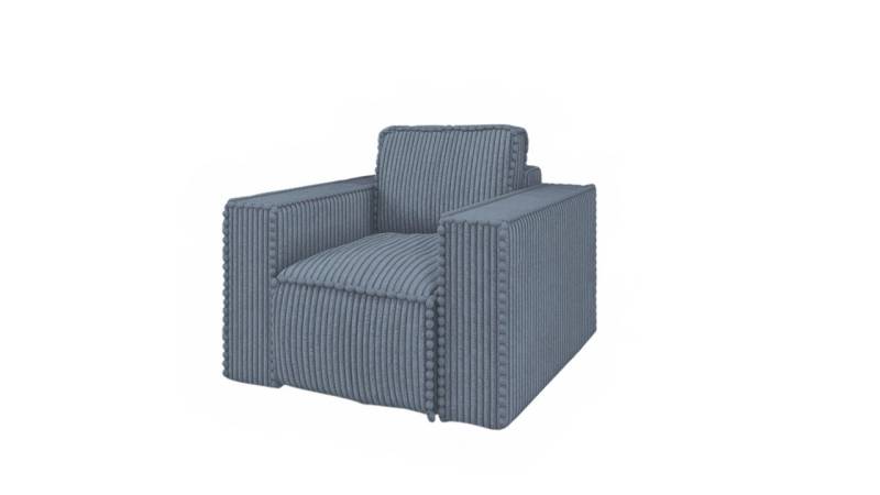 Sessel Designersessel VAJANA Stoff Tilia Azurblau von Fun Möbel