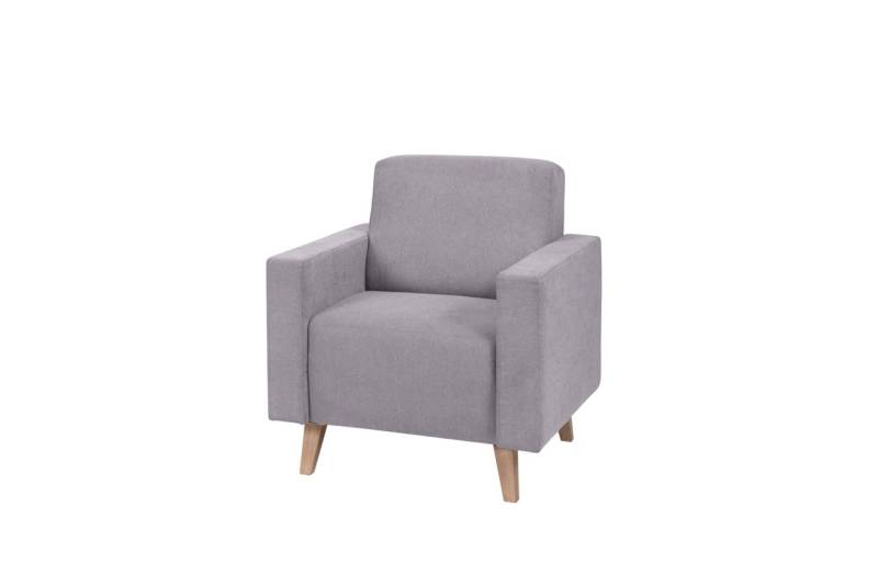 Sessel Wohnzimmersessel KALMAR in Webstoff Grau von Fun Moebel
