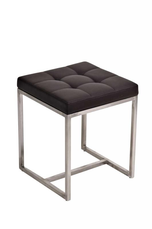 Sitzhocker - BRIT 2 - Hocker Sessel Kunstleder Braun 40x40cm von Fun Moebel