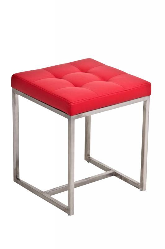 Sitzhocker - BRIT 2 - Hocker Sessel Kunstleder Rot 40x40cm von Fun Moebel