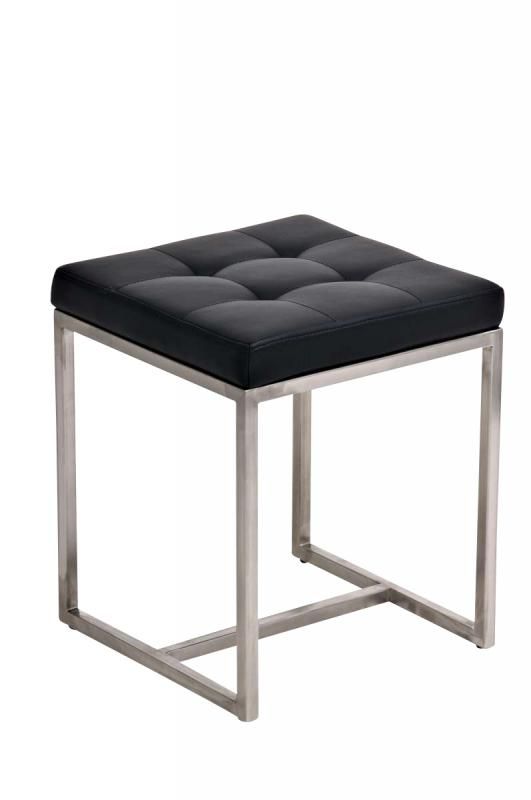 Sitzhocker - BRIT 2 - Hocker Sessel Kunstleder Schwarz 40x40cm von Fun Moebel