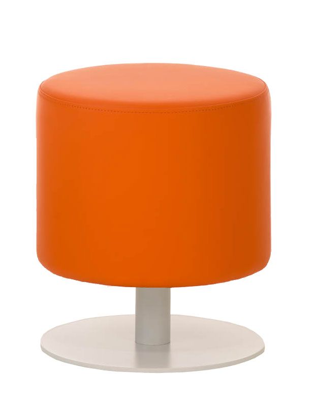 Sitzhocker - Max - Hocker Rundhocker Kunstleder Orange 38x38 cm von Fun Moebel