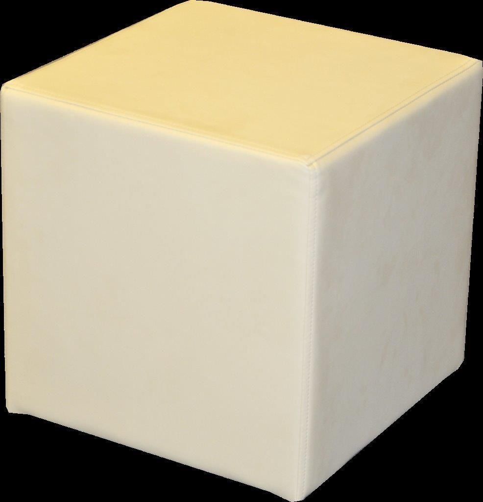 Sitzwürfel Sitzhocker Schminkhocker Hocker Sessel Kunstleder Creme 45x42x42 cm von Fun Moebel