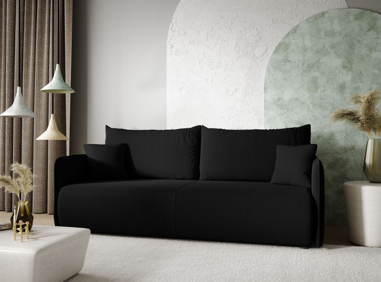 Sofa 2-Sitzer mit Schlaffunktion CALGARY Stoff Curio Schwarz Sofa 2-Sitzer mit Schlaffunktion CALGARY Stoff Curio Schwarz von Fun Möbel