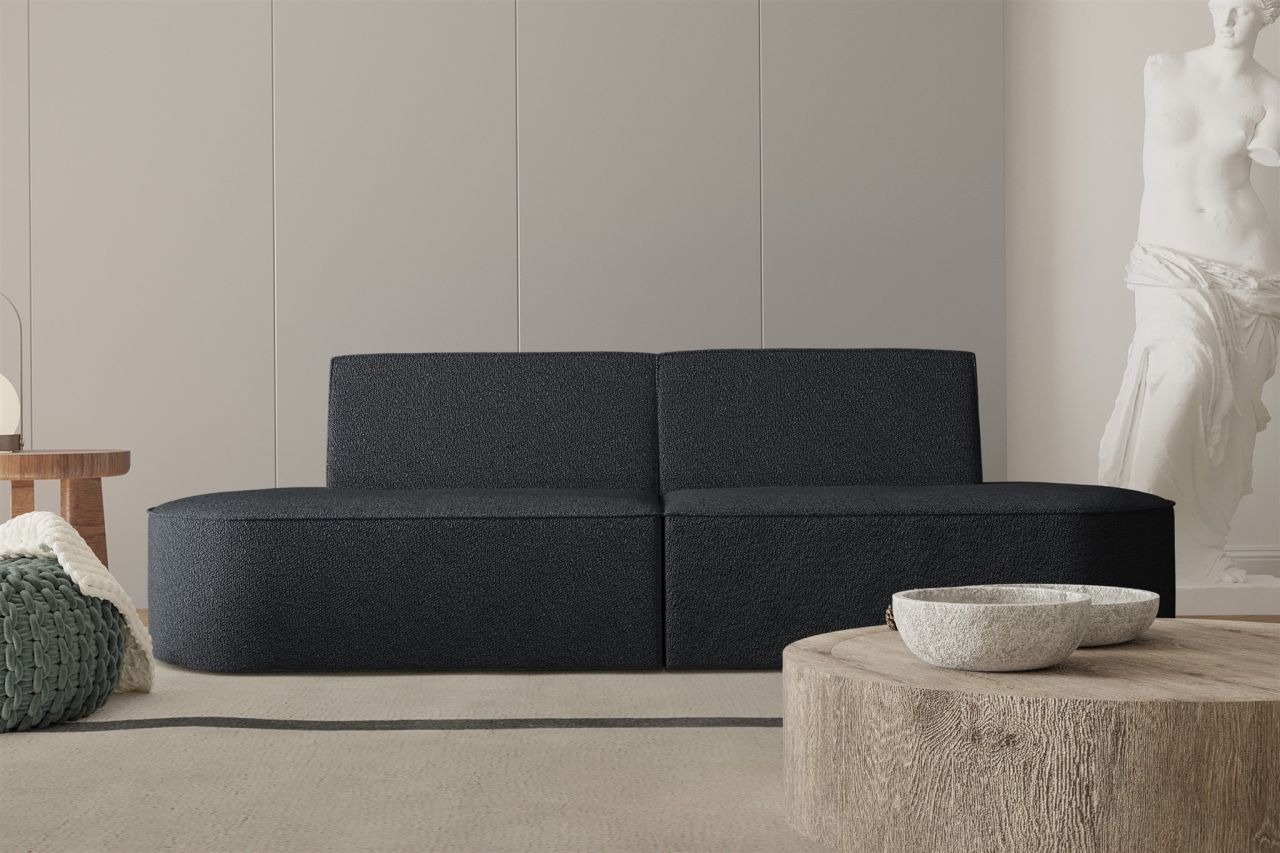 Sofa Designersofa 2-Sitzer MILOT in Stoff Ascot Bukla Schwarz Sofa Designersofa 2-Sitzer MILOT in Stoff Ascot Bukla Schwarz von Fun Moebel