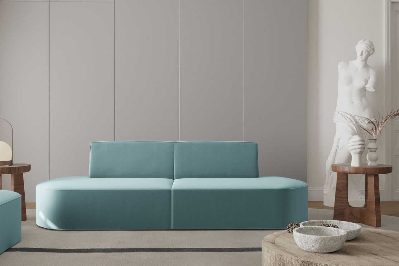 Sofa Designersofa 2-Sitzer MILOT in Stoff Opera Velvet Aquablau Sofa Designersofa 2-Sitzer MILOT in Stoff Opera Velvet Aquablau von Fun Moebel