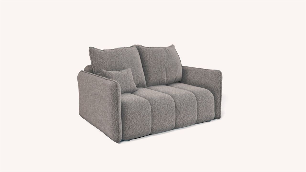 Sofa Designersofa 2-Sitzer MORGANO Stoff Abriamo Beige von Fun Möbel