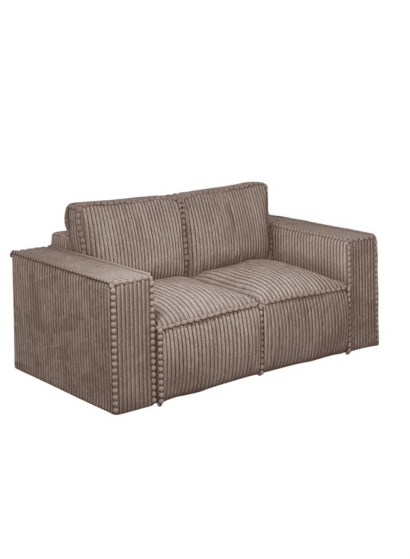 Sofa Designersofa 2-Sitzer VAJANA Stoff Tilia Beige von Fun Möbel