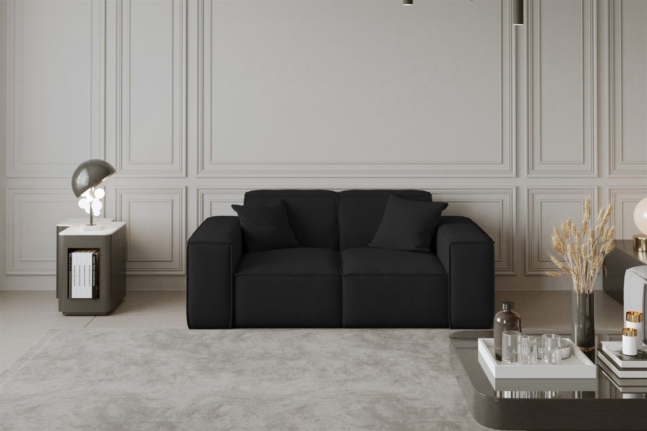 Sofa Designersofa CELES 2-Sitzer in Stoff Opera Velvet Schwarz Sofa Designersofa CELES 2-Sitzer in Stoff Opera Velvet Schwarz von Fun Moebel