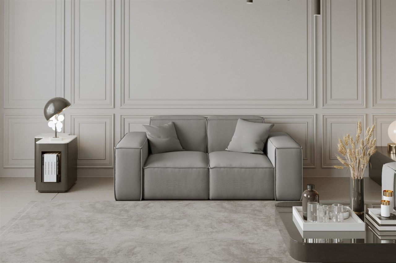 Sofa Designersofa CELES 2-Sitzer in Stoff Opera Velvet Silbergrau Sofa Designersofa CELES 2-Sitzer in Stoff Opera Velvet Silbergrau von Fun Moebel