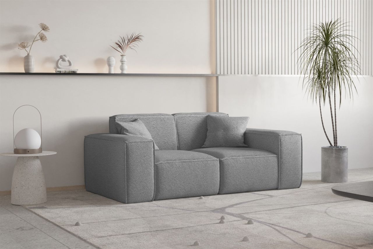 Sofa Designersofa CELES PREMIUM 2-Sitzer in Stoff Ascot Bukla Grau Sofa Designersofa CELES PREMIUM 2-Sitzer in Stoff Ascot Bukla Grau von Fun Moebel