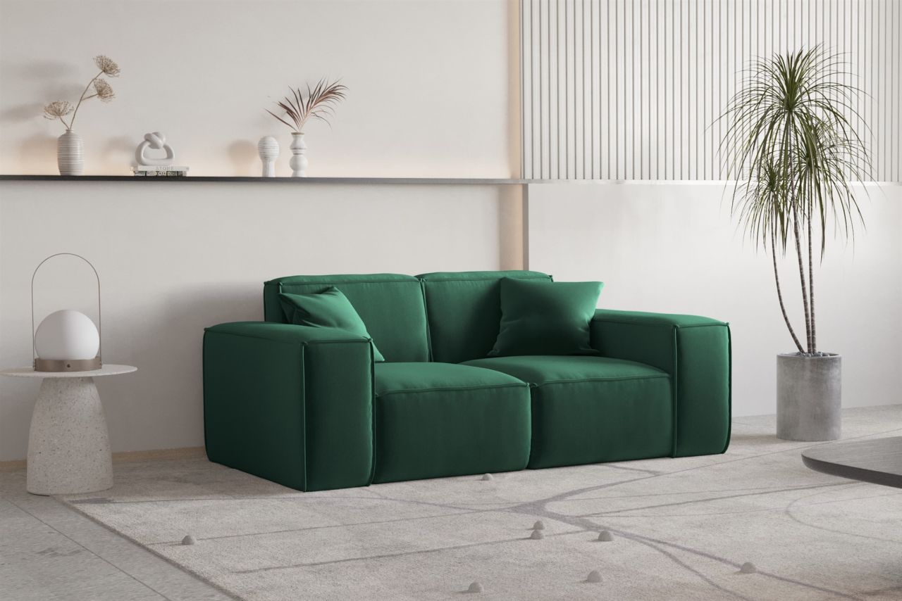 Sofa Designersofa CELES PREMIUM 2-Sitzer in Stoff Opera Velvet Grün Sofa Designersofa CELES PREMIUM 2-Sitzer in Stoff Opera Velvet Grün von Fun Moebel