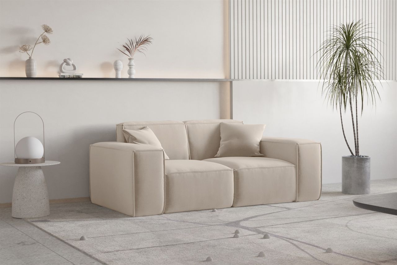 Sofa Designersofa CELES PREMIUM 2-Sitzer in Stoff Opera Velvet Sand Sofa Designersofa CELES PREMIUM 2-Sitzer in Stoff Opera Velvet Sand von Fun Moebel