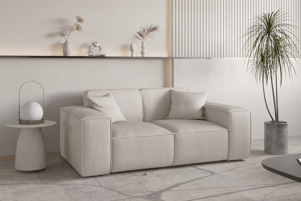 Sofa Designersofa CELES PREMIUM 2-Sitzer in Stoff Scala Hellbeige Sofa Designersofa CELES PREMIUM 2-Sitzer in Stoff Scala Hellbeige von Fun Möbel