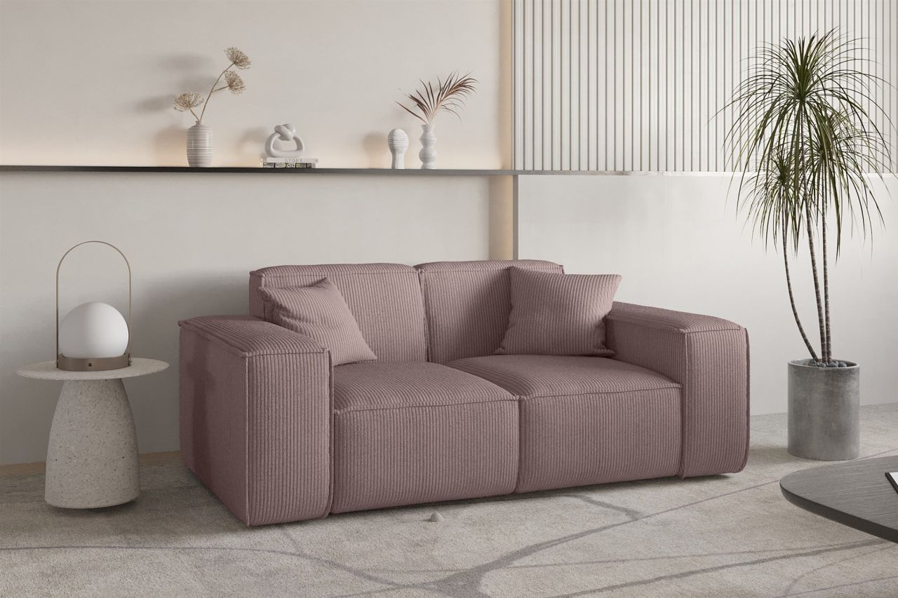 Sofa Designersofa CELES PREMIUM 2-Sitzer in Stoff Scala Lavendel von Fun Möbel