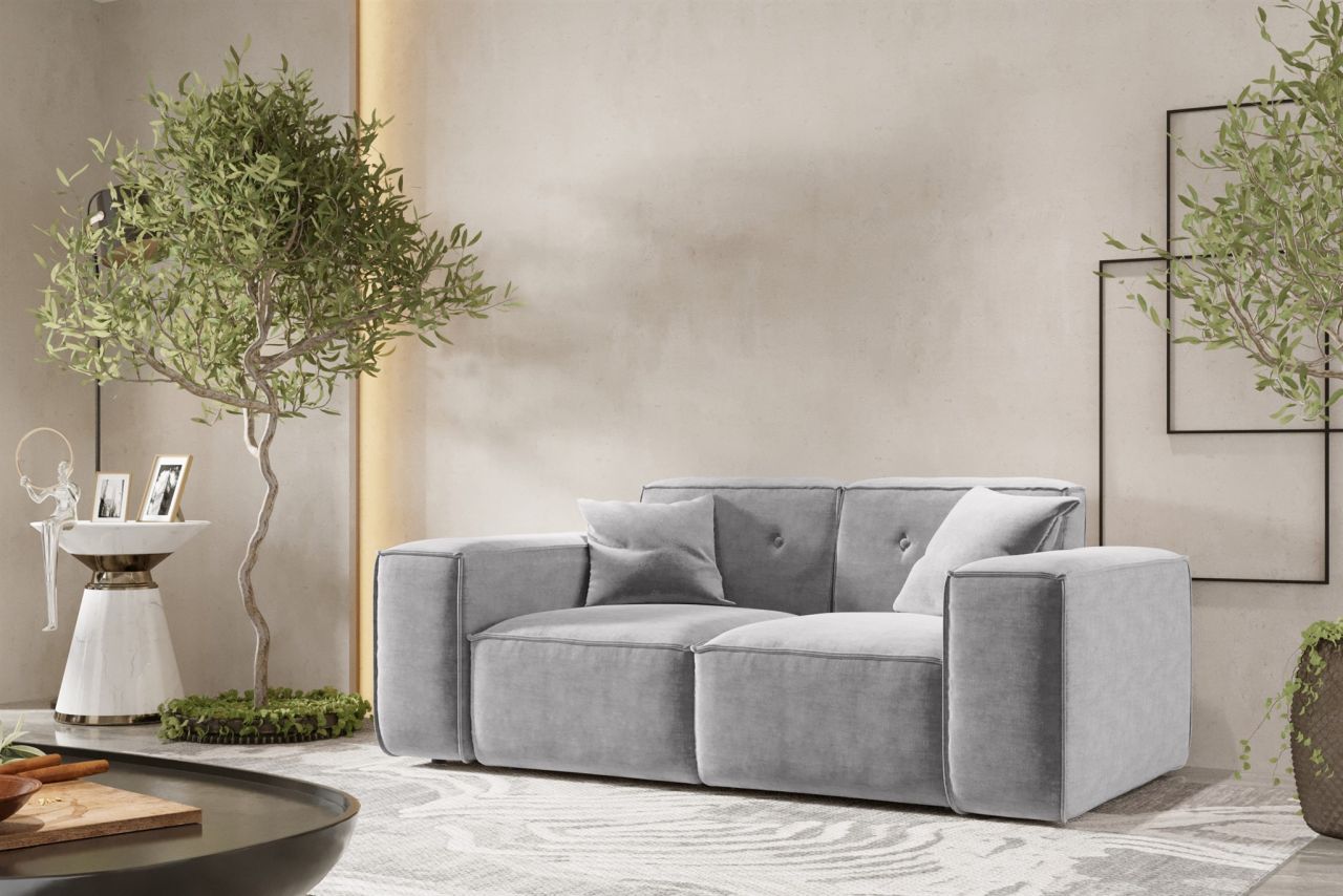 Sofa Designersofa CESINA 2-Sitzer in Stoff Perfect Harmony Grau Sofa Designersofa CESINA 2-Sitzer in Stoff Perfect Harmony Grau von Fun Möbel