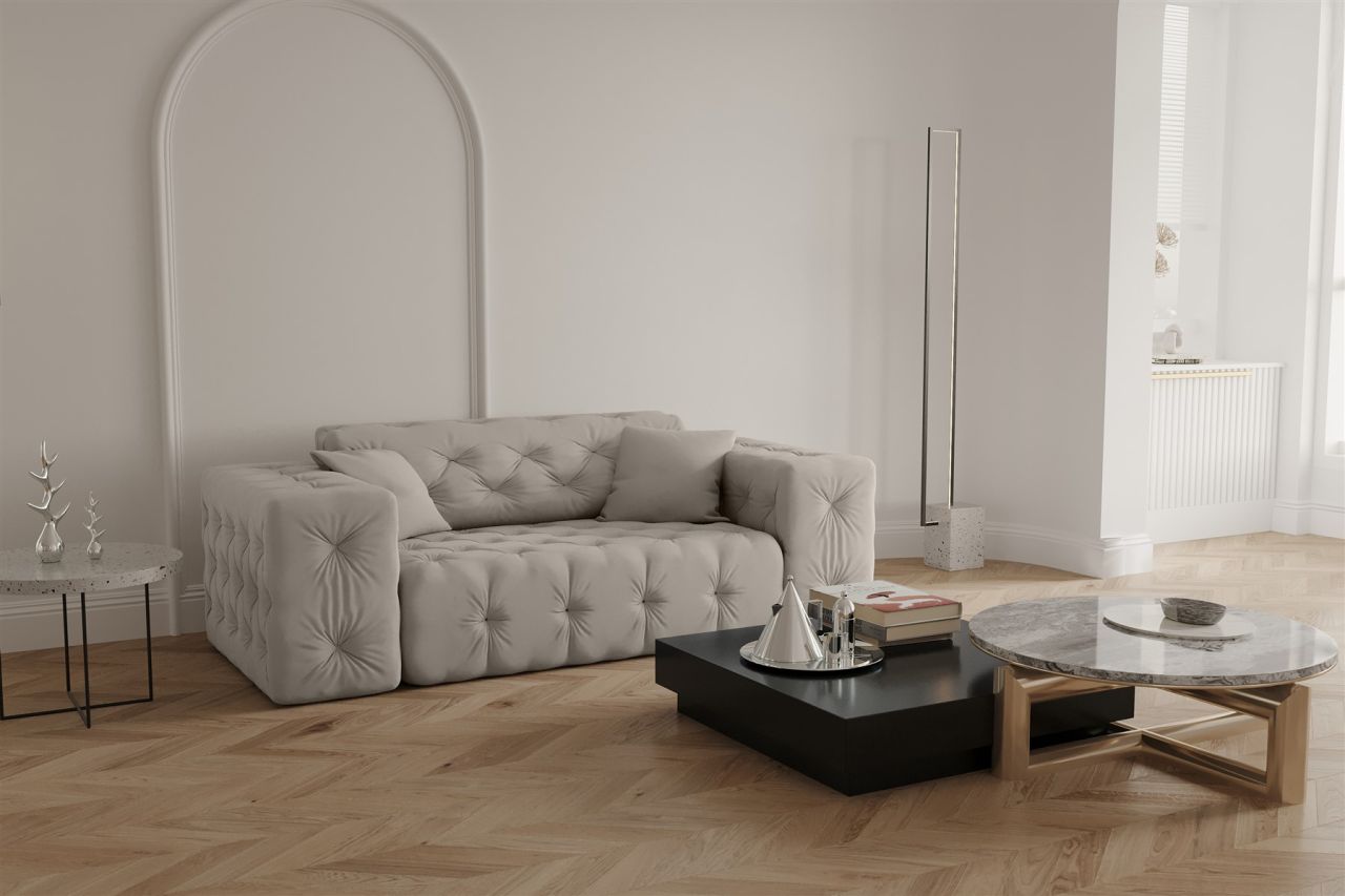 Sofa Designersofa CHANTAL 2-Sitzer in Stoff Opera Velvet Cream Sofa Designersofa CHANTAL 2-Sitzer in Stoff Opera Velvet Cream von Fun Moebel