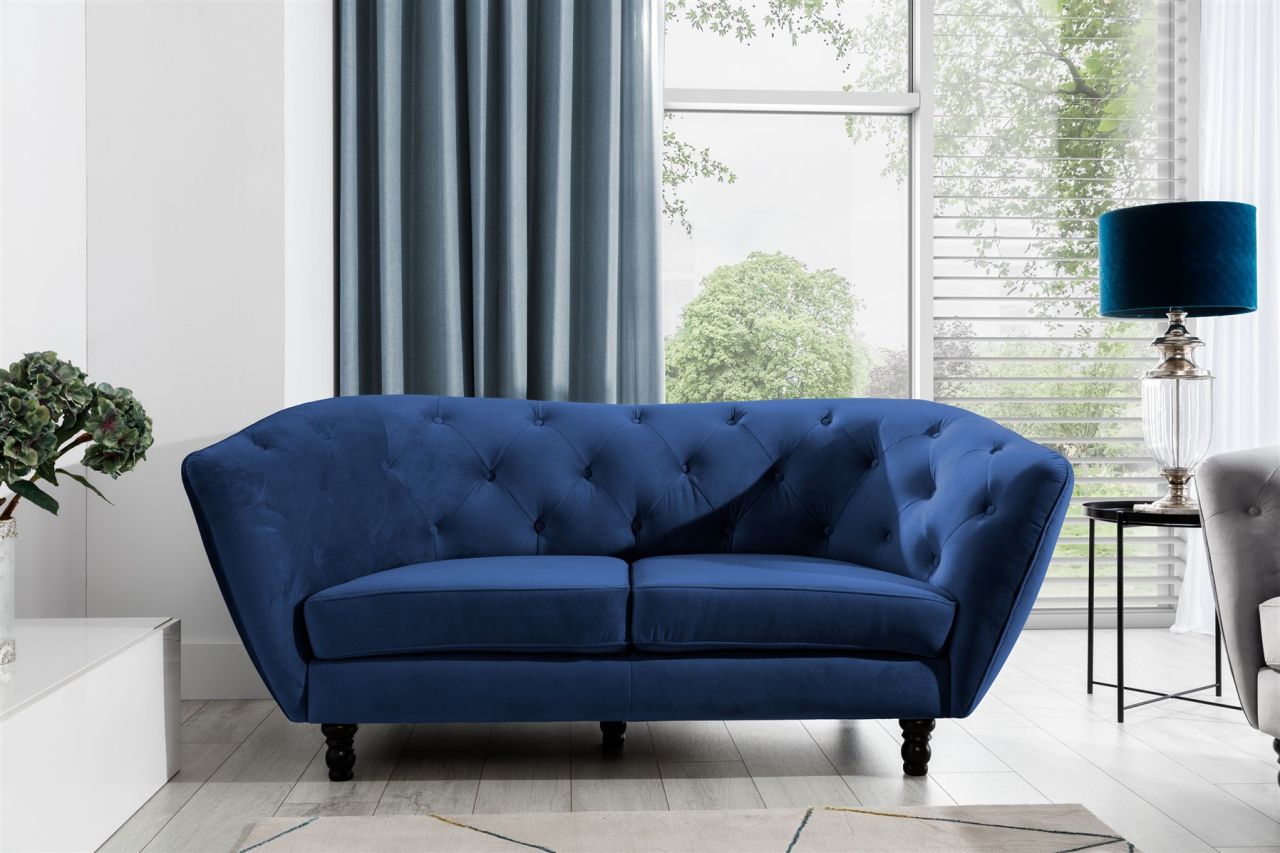 Sofa Designersofa CHARLOTTE 2-Sitzer in Stoff Matt Velvet Dunkelblau Sofa Designersofa CHARLOTTE 2-Sitzer in Stoff Matt Velvet Dunkelblau von Fun Moebel