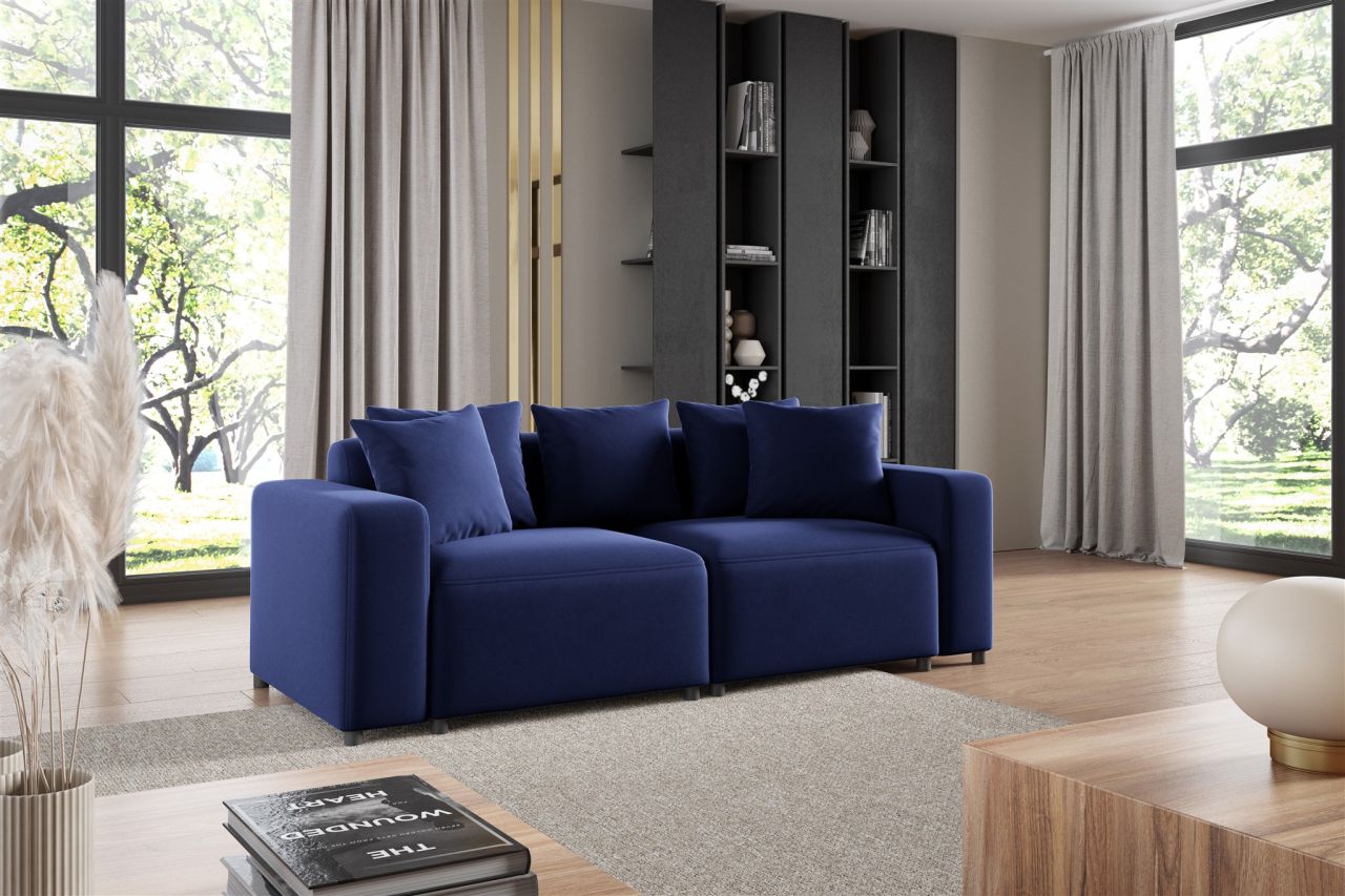 Sofa Designersofa MEGAN 2-Sitzer in Stoff Salvador Dunkelblau Sofa Designersofa MEGAN 2-Sitzer in Stoff Salvador Dunkelblau von Fun Möbel