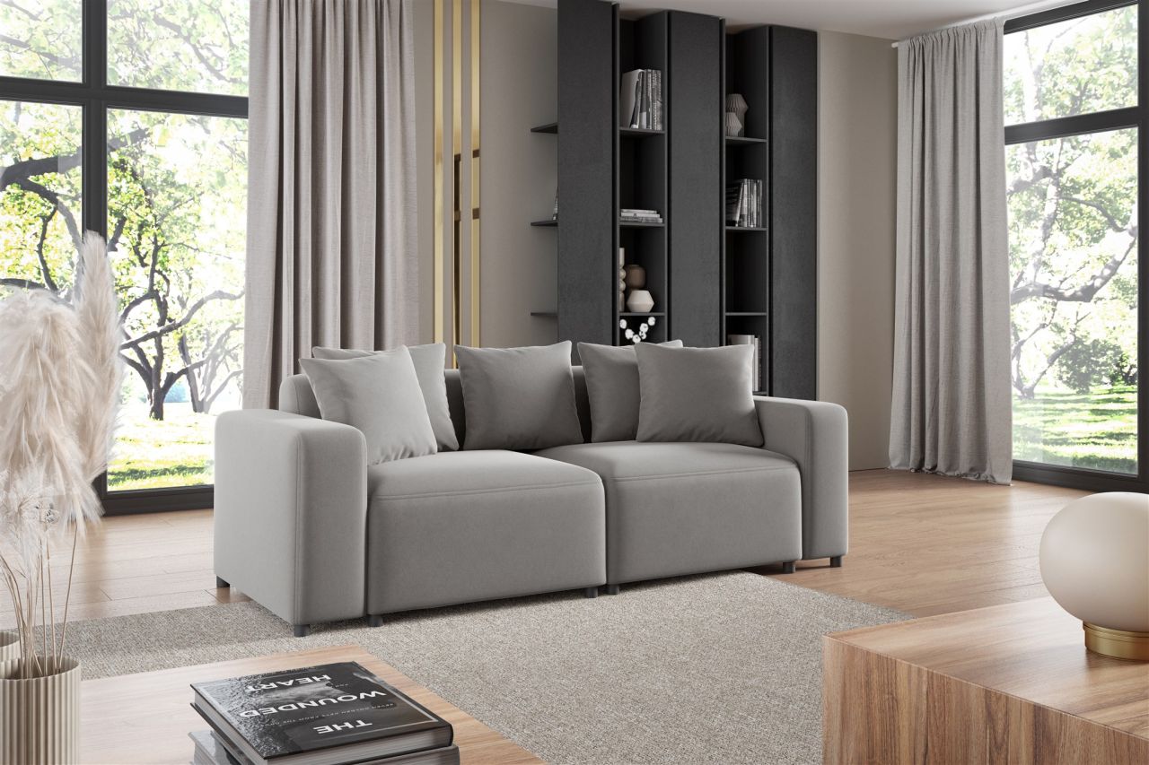 Sofa Designersofa MEGAN 2-Sitzer in Stoff Salvador Hellgrau Sofa Designersofa MEGAN 2-Sitzer in Stoff Salvador Hellgrau von Fun Möbel