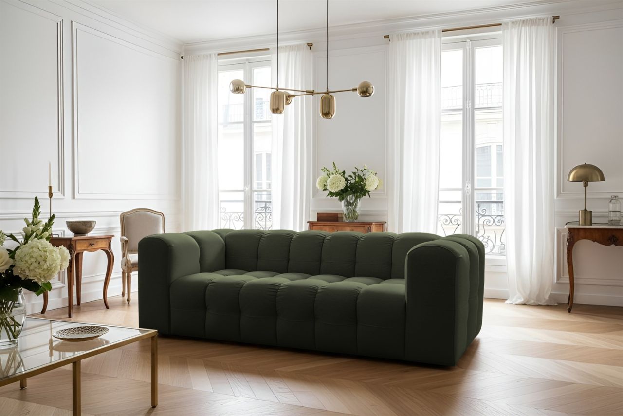 Sofa Designersofa SOLVIE 3-Sitzer in Stoff Tiffani Grün Sofa Designersofa SOLVIE 3-Sitzer in Stoff Tiffani Grün von Fun Möbel