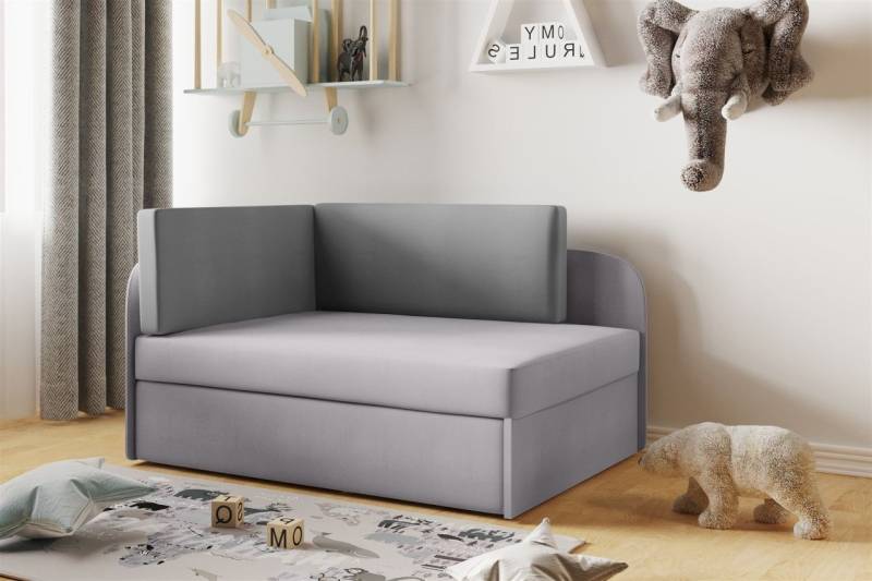 Sofa Kindersofa Schlafsofa inkl. Bettkasten MAILO Seite Rechts Stoff Grau Sofa Kindersofa Schlafsofa inkl. Bettkasten MAILO Seite Rechts Stoff Grau von Fun Moebel