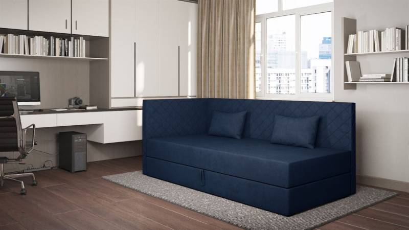 Sofa Polsterliege Kindersofa LIANA Seite Universal in Stoff Opera Velvet Dunk... von Fun Möbel