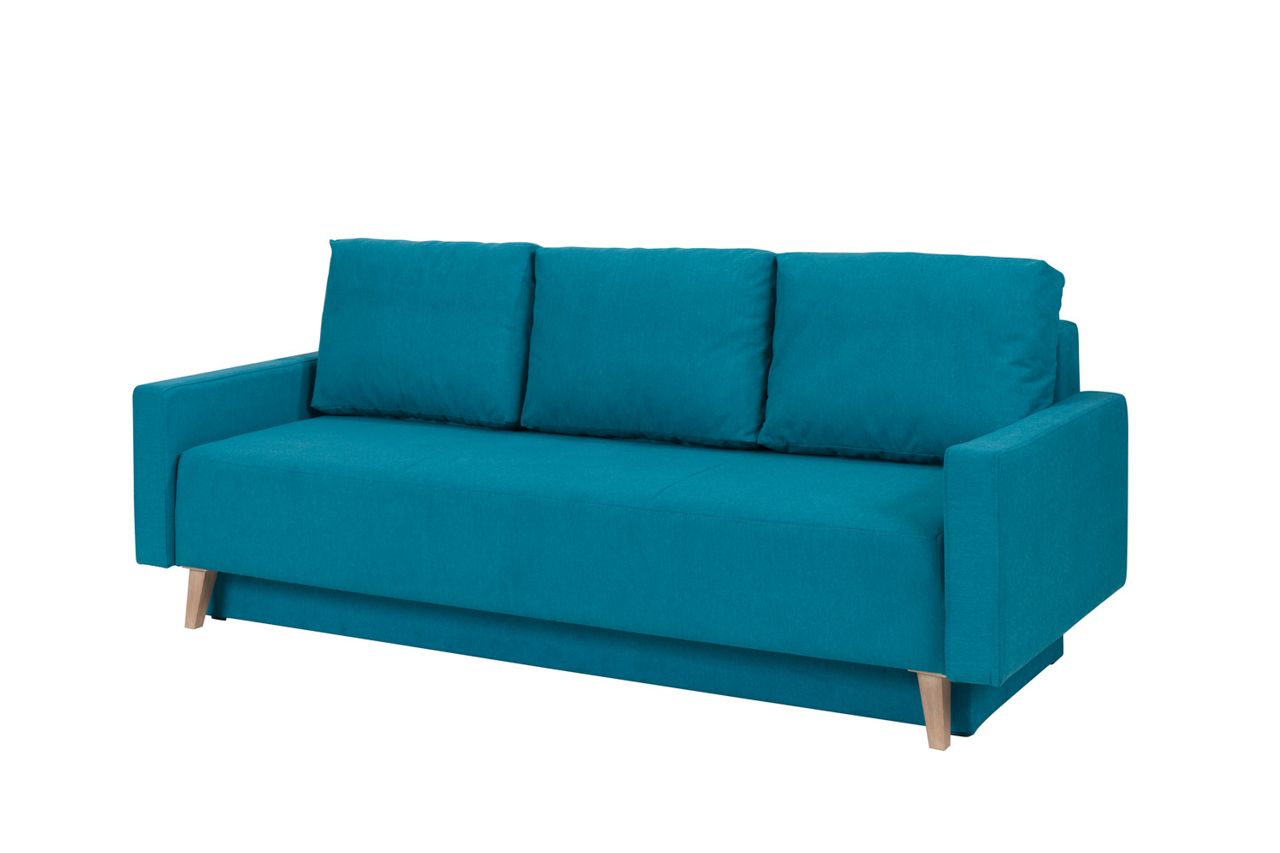 Sofa Schlafsofa KALMAR 3-Sitzer Türkis von Fun Moebel