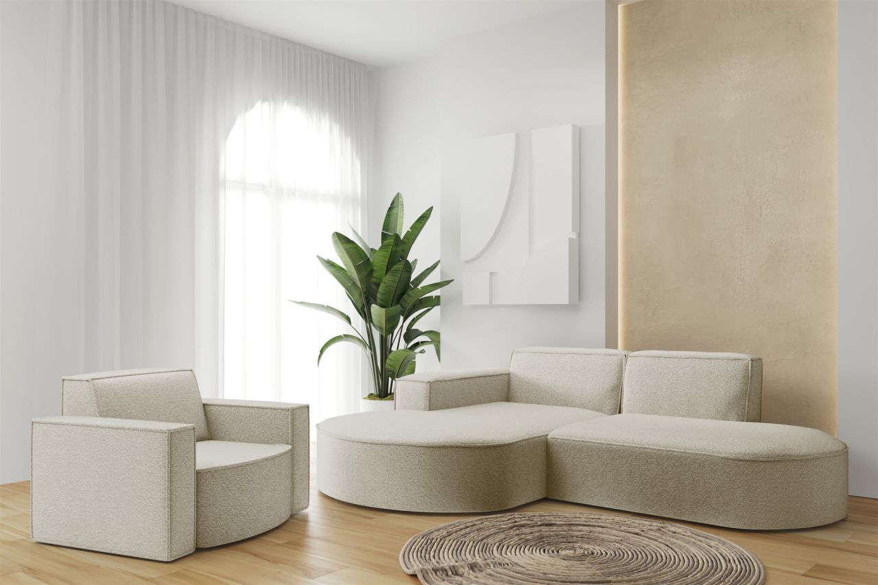 Sofa Set 2-teilig Sessel und Ecksofa PALMA XS Ascot Champagne Ottomane Links Sofa Set 2-teilig Sessel und Ecksofa PALMA XS Ascot Champagne Ottomane Links von Fun Möbel