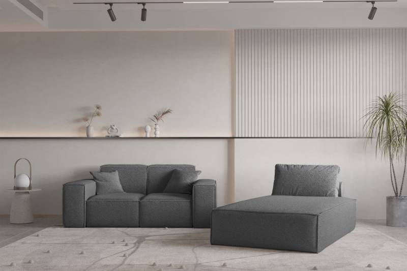 Sofa Set 2-teilig Sezlong und Sofa 2-Sitzer CELES PREMIUM Stoff Ascot Bukla G... von Fun Moebel