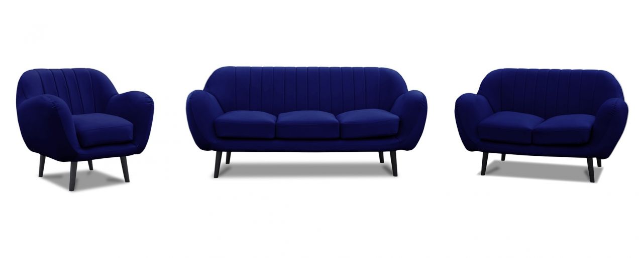Sofa Set ADAMO 3-2-1 in diversen Stoff und Farbvarianten von Fun Moebel