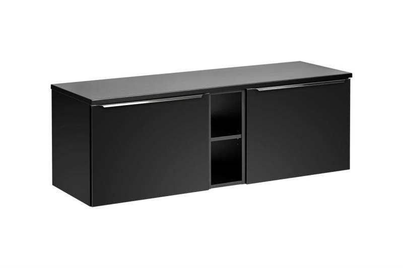 Waschtischunterschrank 5-tlg AKAN 140cm Schwarz matt Variante A inkl. Waschtisch von Fun Moebel