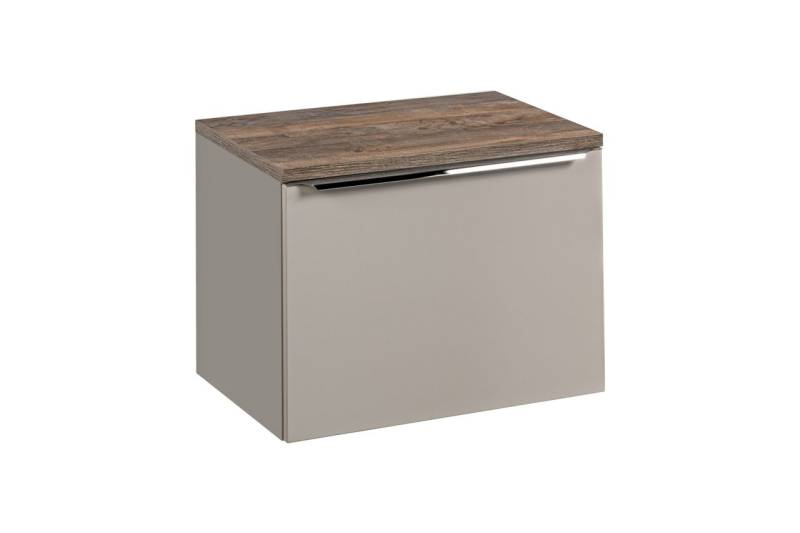 Waschtischunterschrank 60cm AKAN Taupe ohne Waschtisch von Fun Moebel