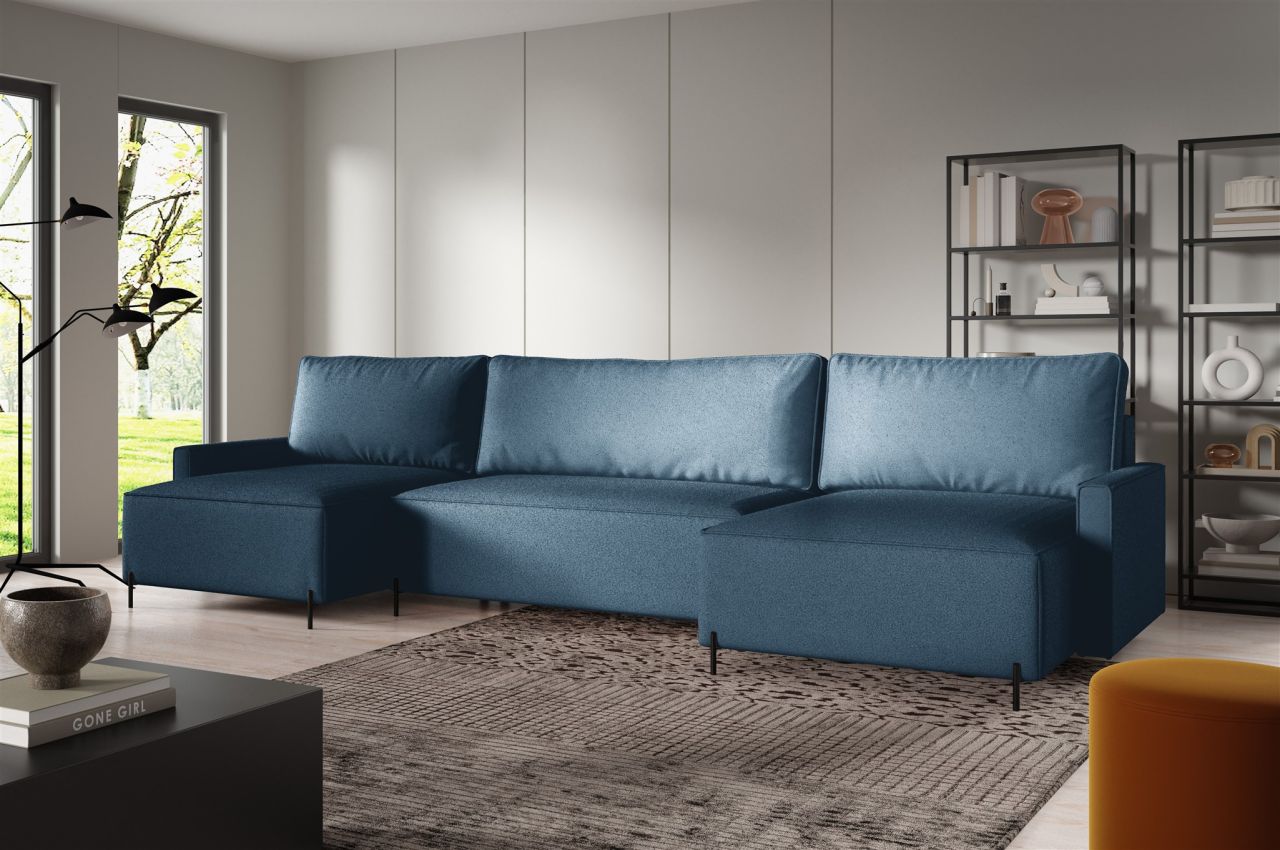 Wohnlandschaft mit Schlaffunktion BRAGA Sofa U-Form Stoff Now or Never Meeres... Wohnlandschaft mit Schlaffunktion BRAGA Sofa U-Form Stoff Now or Never Meeres... von Fun Möbel