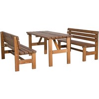 FUN STAR Gartenmöbelset »Tessin «, 3er-Set, Kiefernholz - braun von FUN STAR