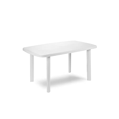 Modularer rechteckiger Tisch, Made in Italy, 137 x 85 x 72 cm, weiße Farbe Modularer rechteckiger Tisch, Made in Italy, 137 x 85 x 72 cm, weiße Farbe von Fun Star
