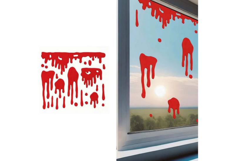 Fun World Dekoobjekt Blutgel Fenster-Dekoration von Fun World