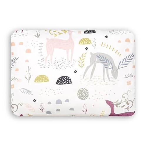 Fun with Mum Baby Kopfkissen Babykissen Kinder Kissen Kinderkopfkissen Babykopfkissen, Baby Kissen Kopfkissen Kleinkind 100% Baumwolle 20x30 cm - Deer von Fun with Mum