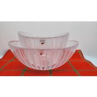 Orrefors Schweden Kristallteich Gras Nesting Bowls Set Von 2 von Fun2CollectTreasures