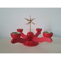 Adventsleuchter Mit Stern Und 4 Kerzen in Handarbeit Gefertigt von FunAntic