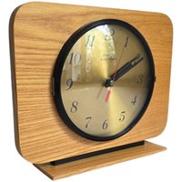 Mid Century Holz Und Messing Wanduhr Prim Сhehoslovakia 70Er Jahre von FunAntic