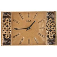 Mid Century Keramik Wanduhr Prim Tschechoslowakei 70Er Jahre von FunAntic