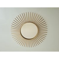 Vintage Hollywood Regency Wandspiegel in Gold von FunAntic