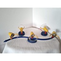 Vintage Memphis Milano Stil Multicolored Celing - Wandlampe Design 1990Er Jahre von FunAntic